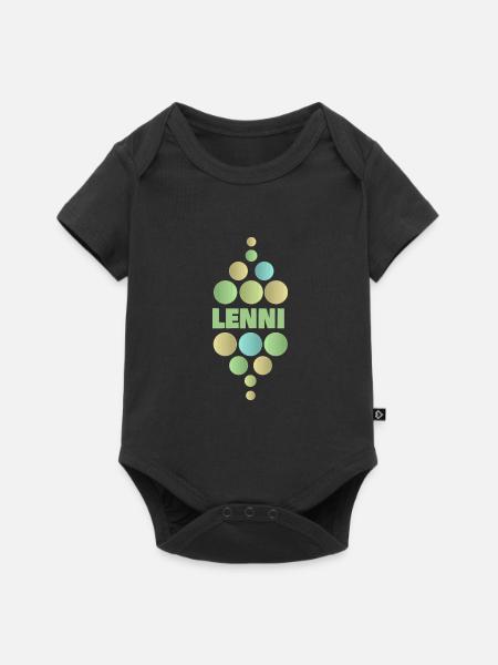 Vorname Lenni - Baby Premium Kurzarmbody - Schwarz