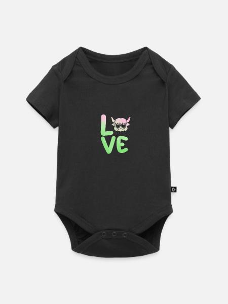Büffel Rind Ochsen - Baby Premium Kurzarmbody - Schwarz