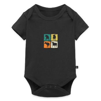 Bovins de buffle Bœufs - Body à manches courtes Premium Bébé - noir - Devant
