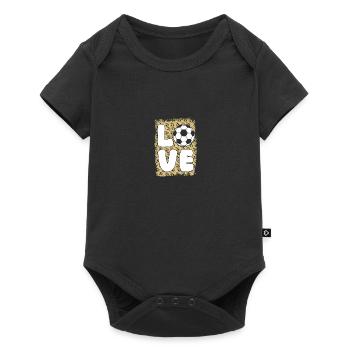Joueur de football Football - Body à manches courtes Premium Bébé - noir - Devant