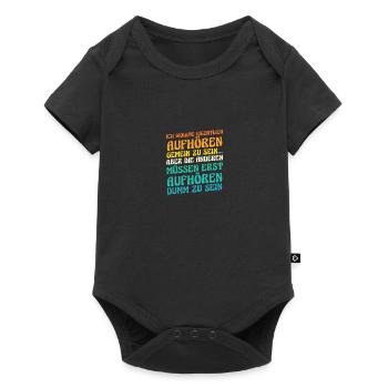 I wanted to stop being mean - Baby Premium short-sleeve bodysuit - black - Front