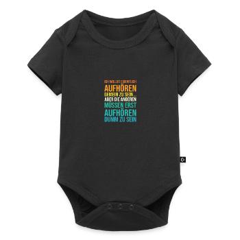 I wanted to stop being mean - Baby Premium short-sleeve bodysuit - black - Front
