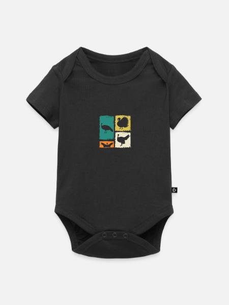 Truthahn - Baby Premium Kurzarmbody - Schwarz