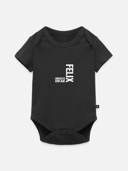 Felix - Baby Premium Kurzarmbody - Schwarz