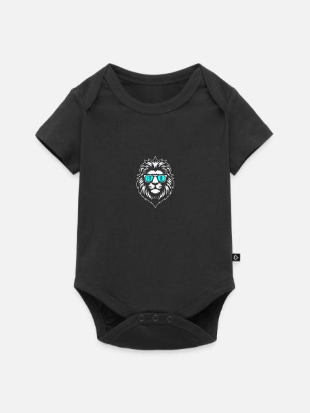 Löwe Emil - Baby Premium Kurzarmbody - Schwarz