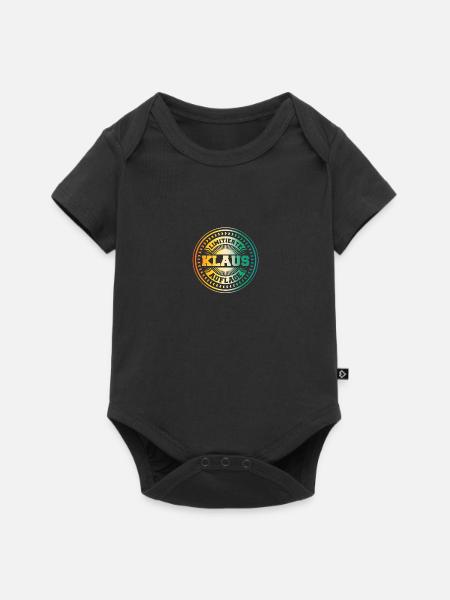 Klaus - Baby Premium Kurzarmbody - Schwarz