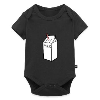 Milchkarton - Baby Premium Kurzarmbody - Schwarz - Vorne