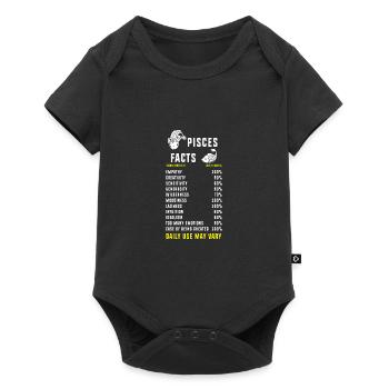 Zodiac sign Pisces - Baby Premium short-sleeve bodysuit - black - Front
