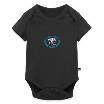 born to fish (G, 2c) - Body à manches courtes Premium Bébé - noir - Devant