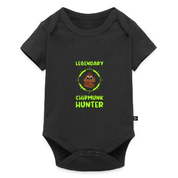 Jäger Squirrel Eichhörnchen Geschenk - Baby Premium Kurzarmbody - Schwarz - Vorne