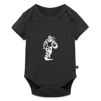 Big stormy basketball player with ball - Baby Premium short-sleeve bodysuit - black - Front