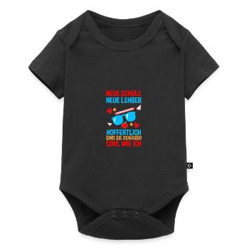 Kita sortants entrant à l'école écolier commençant l'école - Body à manches courtes Premium Bébé - noir - Devant