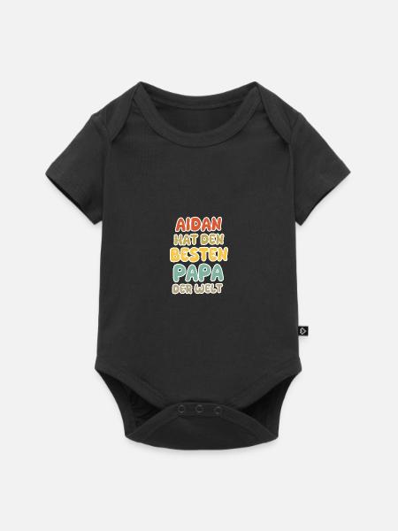 Baby Aidan - Baby Premium Kurzarmbody - Schwarz