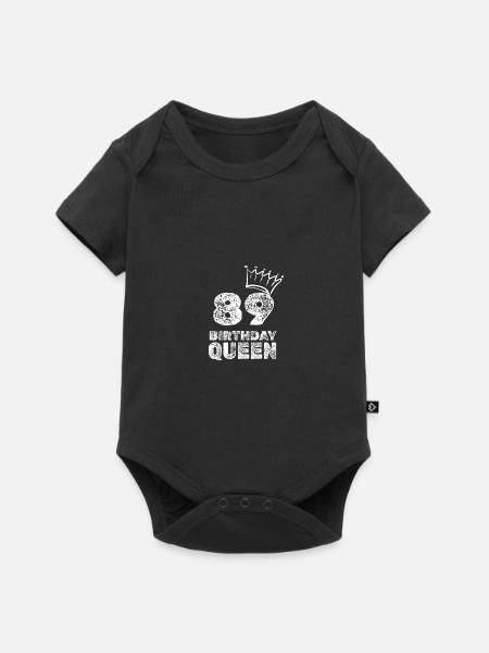 89 - Baby Premium Kurzarmbody - Schwarz