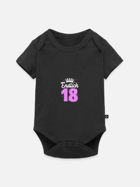 Endlich 18 - Baby Premium Kurzarmbody - Schwarz