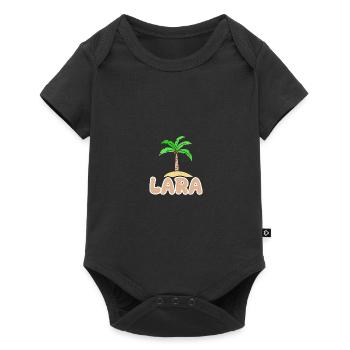 Geschenk für Lara - Baby Premium Kurzarmbody - Schwarz - Vorne