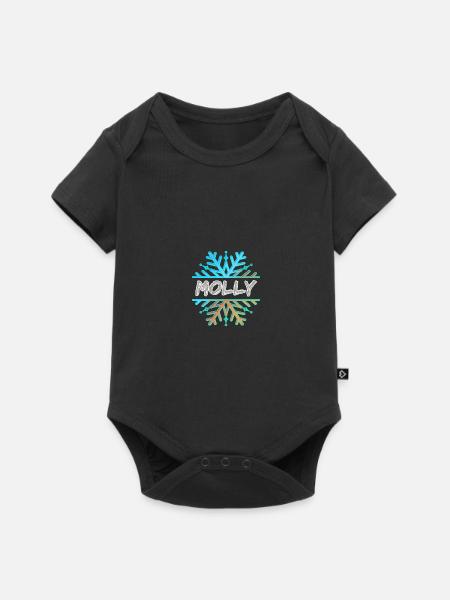 Molly Molly - Baby Premium Kurzarmbody - Schwarz