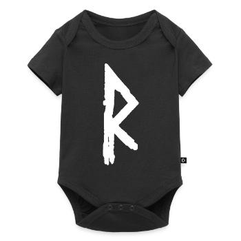Elder Futhark Rune Raidho - Letter R - Baby Premium short-sleeve bodysuit - black - Front