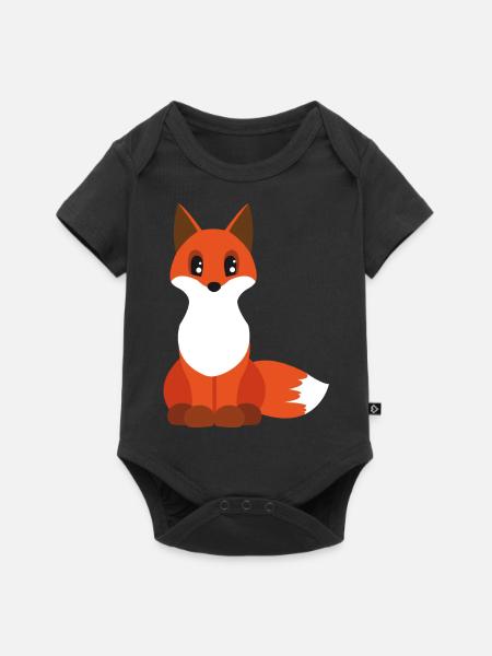 Fuchs - Baby Premium Kurzarmbody - Schwarz