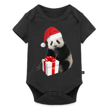 CHRISTMAS-PANDA 2 - Baby Premium short-sleeve bodysuit - black - Front