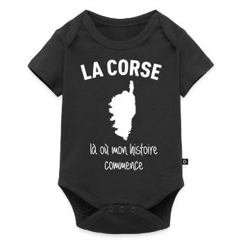 corse-histoire - Body à manches courtes Premium Bébé - noir - Devant