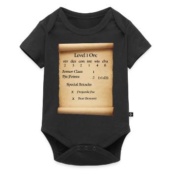 Stufe 1 Orc - Baby Premium Kurzarmbody - Schwarz - Vorne