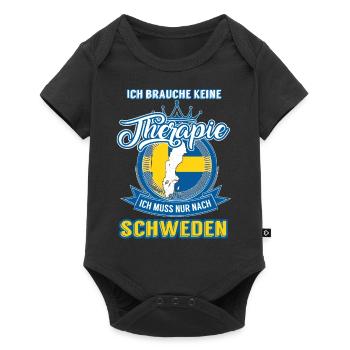 Therapie Schweden - Baby Premium Kurzarmbody - Schwarz - Vorne