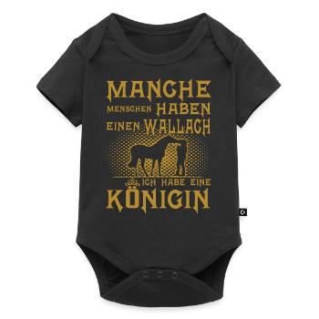 Mein Königen - Baby Premium Kurzarmbody - Schwarz - Vorne
