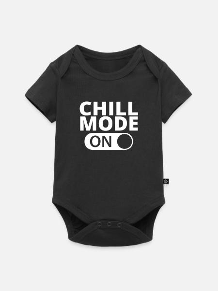 MODE ON CHILL - Baby Premium Kurzarmbody - Schwarz