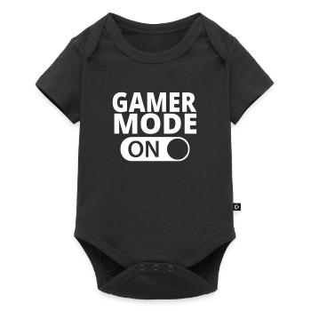 MODE ON GAMER - Baby Premium Kurzarmbody - Schwarz - Vorne