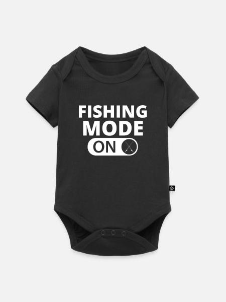 MODE ON FISHING angeln - Baby Premium Kurzarmbody - Schwarz