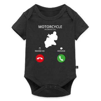 Call Mobile Phone - Baby Premium short-sleeve bodysuit - black - Front