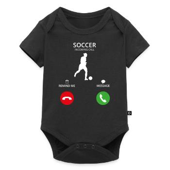Call Mobile Anruf Frauenfussball soccer woman foot - Baby Premium Kurzarmbody - Schwarz - Vorne