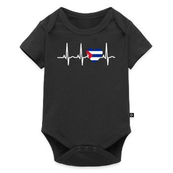 I LOVE ekg heartbeat Kuba Cuba - Body à manches courtes Premium Bébé - noir - Devant