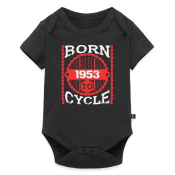 born cycle moutainbike fahrrad 1953 - Baby Premium Kurzarmbody - Schwarz - Vorne