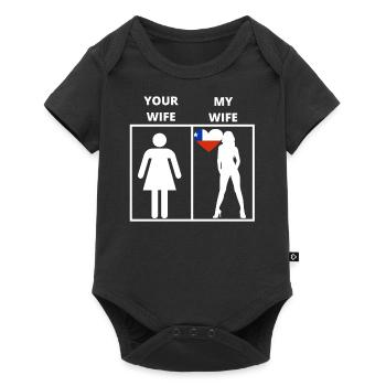 Chili cadeau ma femme ta femme - Body à manches courtes Premium Bébé - noir - Devant