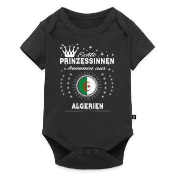 Heimat Prinzessinnen kommen ALGERIEN - Baby Premium Kurzarmbody - Schwarz - Vorne
