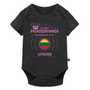 Prinzessinnen kommen aus LITAUEN - Baby Premium Kurzarmbody - Schwarz - Vorne