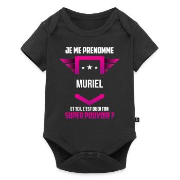 Muriel - Body à manches courtes Premium Bébé - noir - Devant