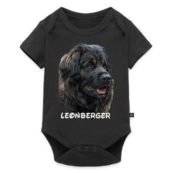 Leonberger,Hundekopf,Hunderasse,Hund,Hunderasse - Baby Premium Kurzarmbody - Schwarz - Vorne