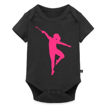 danseuse twirling baton1 - Body à manches courtes Premium Bébé - noir - Devant