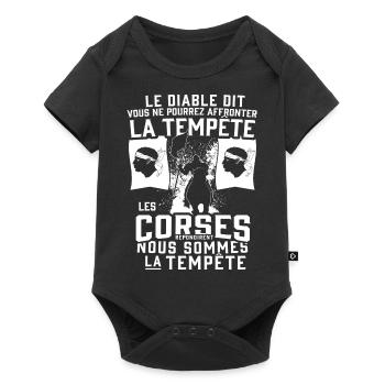 Tempête Corses - Body à manches courtes Premium Bébé - noir - Devant