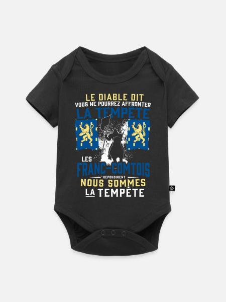 Tempête Franc-Comtois - Body à manches courtes Premium Bébé - noir