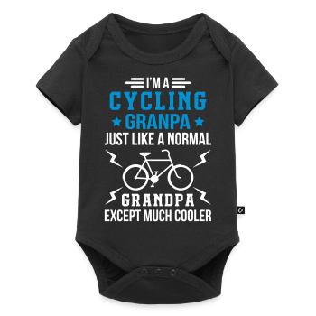 Cycling Grandpa - Baby Premium short-sleeve bodysuit - black - Front