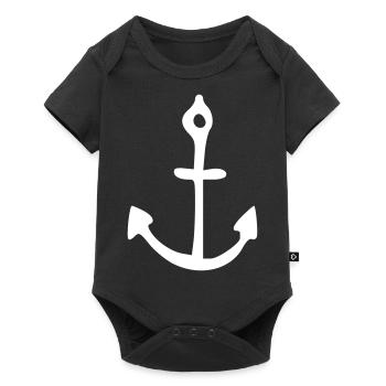anker - Baby Premium Kurzarmbody - Schwarz - Vorne