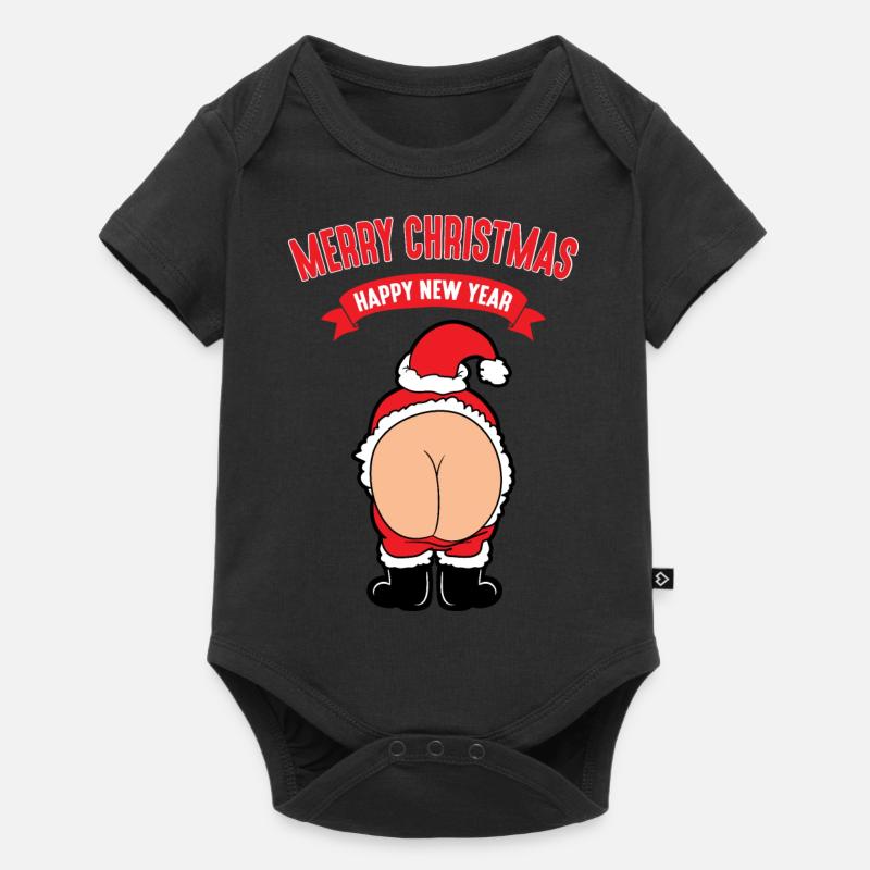Noël Noël Père Noël Père Noël - Body à manches courtes Premium Bébé - noir