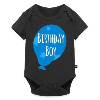 Motif ballon anniversaire garçon - Body à manches courtes Premium Bébé - noir - Devant