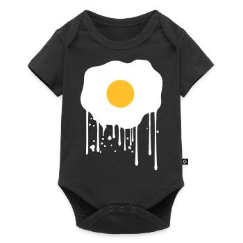 spray drop graffiti stamp fried egg food lec - Baby Premium short-sleeve bodysuit - black - Front
