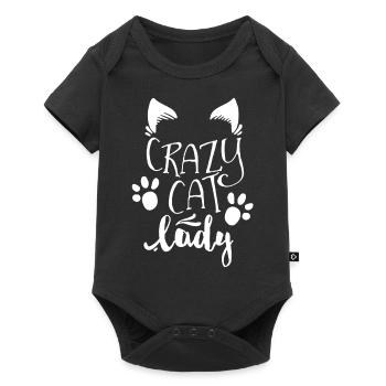 Crazy Cat Lady Shirt - Body à manches courtes Premium Bébé - noir - Devant