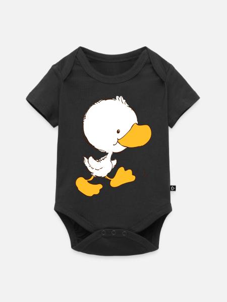 ffWalking Entlein - Baby Premium Kurzarmbody - Schwarz